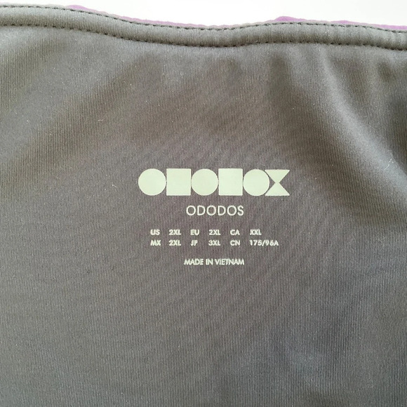 Ododos Leggings 2XL Purple Cropped High Rise Pockets Jogging Yoga Gym Running - Picture 3 of 11